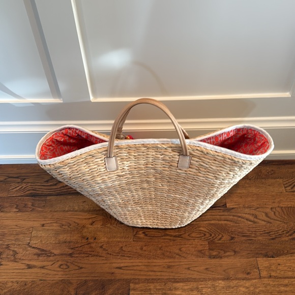 India Hicks Woven Straw Bag with Tassels - Picture 3 of 4